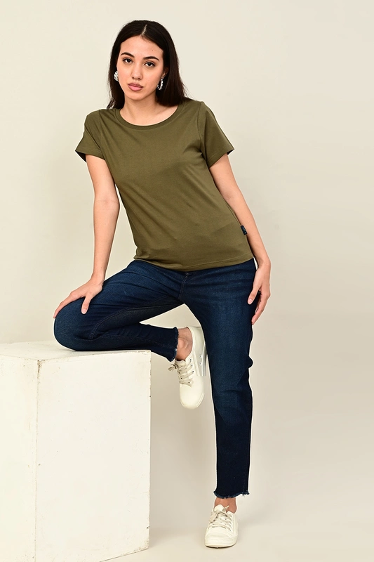 Women's Slim Fit Denim with Raw Edge Hem
