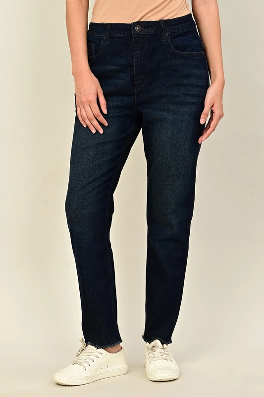 Women's Slim Fit Denim with Raw Edge Hem