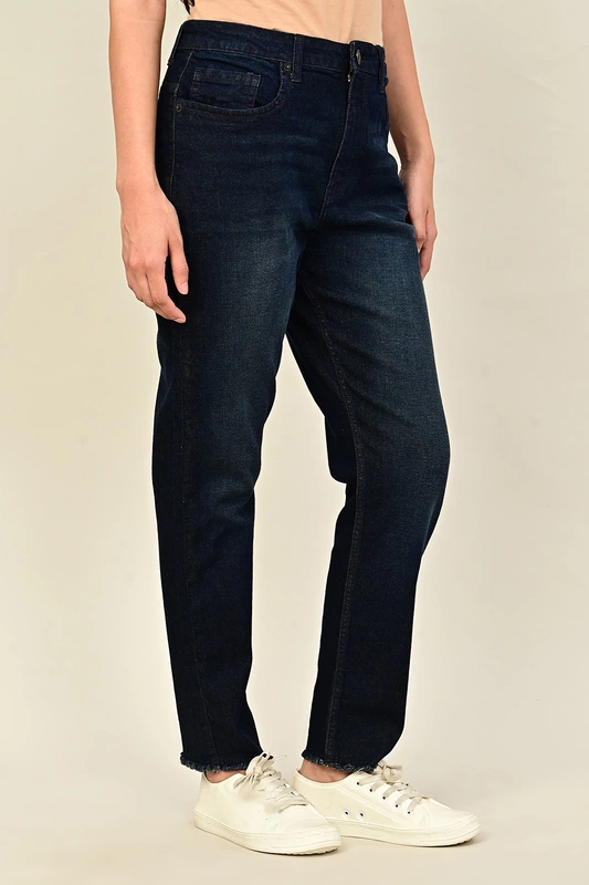 Women's Slim Fit Denim with Raw Edge Hem