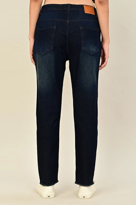Women's Slim Fit Denim with Raw Edge Hem