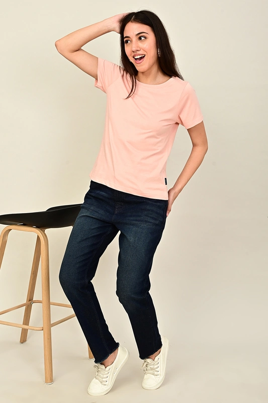Women's Slim Fit Denim with Raw Edge Hem