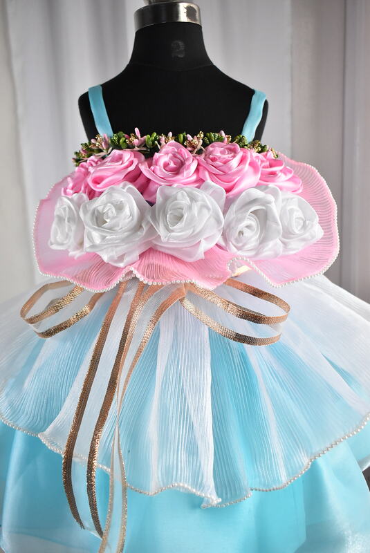 Aqua Blue Twirl Party Dress