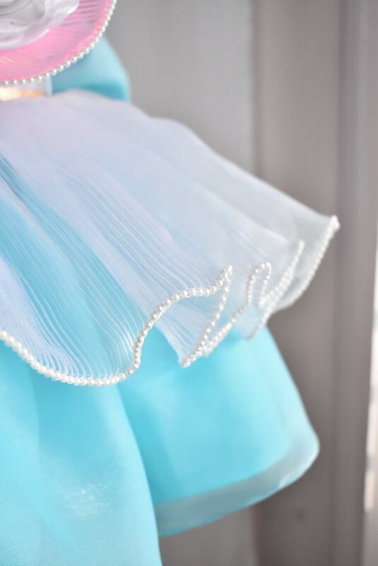 Aqua Blue Twirl Party Dress
