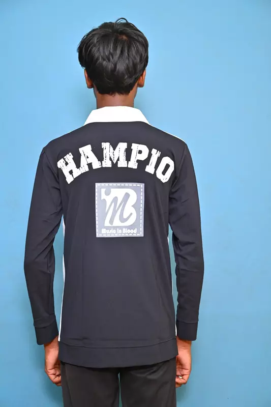 FULL SLEEVE TSHIRT BLACK WITH WHITE2