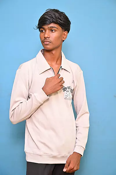 FULL SLEEVE TSHIRT LIGHT BEIGE