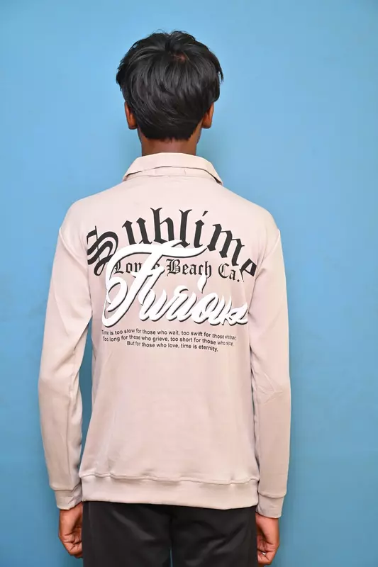 FULL SLEEVE TSHIRT LIGHT BEIGE