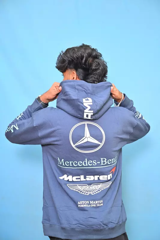 PREMIUM COTTON HOODIE DUSTY BLUE