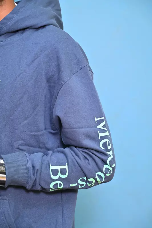 PREMIUM COTTON HOODIE DUSTY BLUE