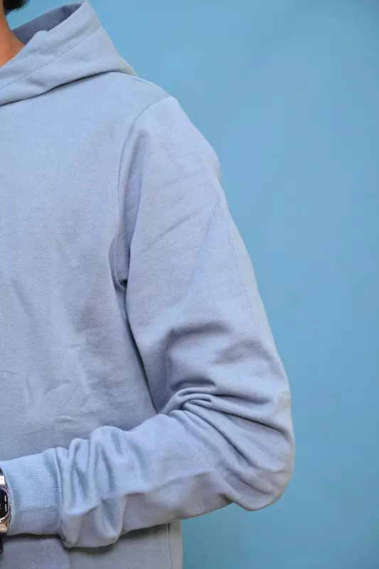 PREMIUM COTTON HOODIE SLATE BLUE