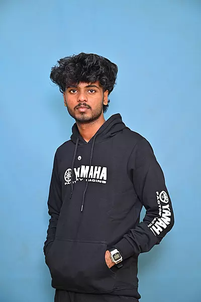 PREMIUM COTTON HOODIE PRINTED BLACK