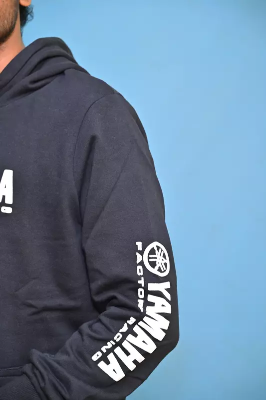 PREMIUM COTTON HOODIE PRINTED BLACK