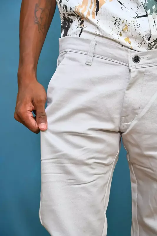 PRREMIUM COTTON PANT MILK WHITE