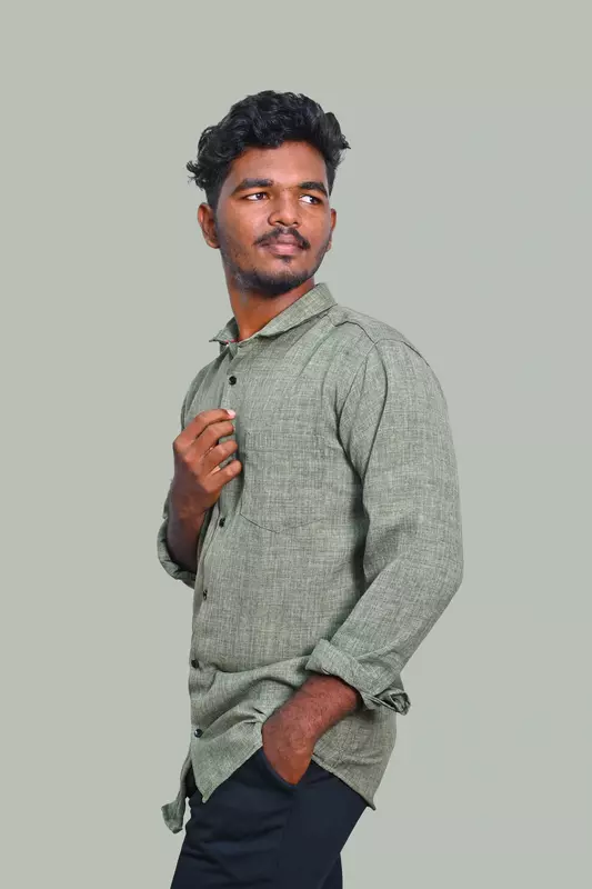 PLAIN SHIRT PISTHA GREEN