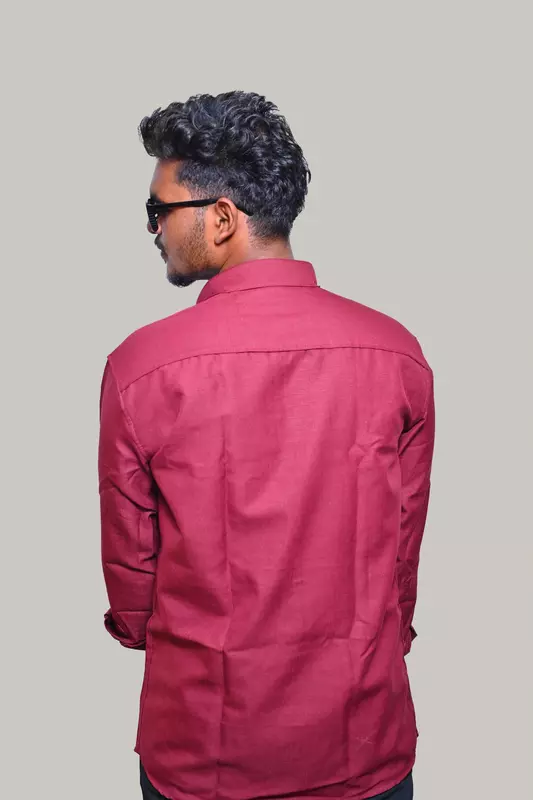 PLAIN SHIRT MAROON