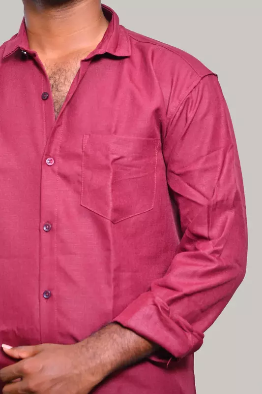 PLAIN SHIRT MAROON