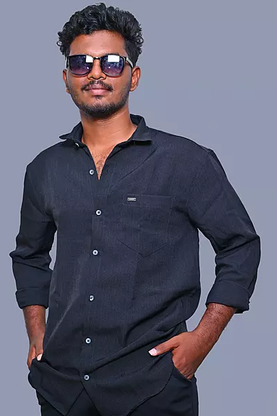 PLAIN SHIRT NAVY BLUE