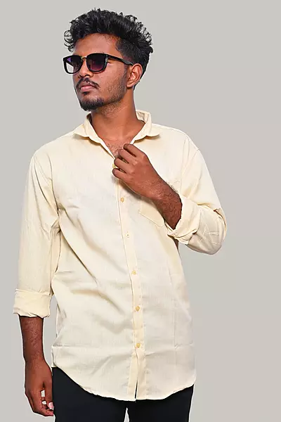 PLAIN SHIRT LEMON YELLOW