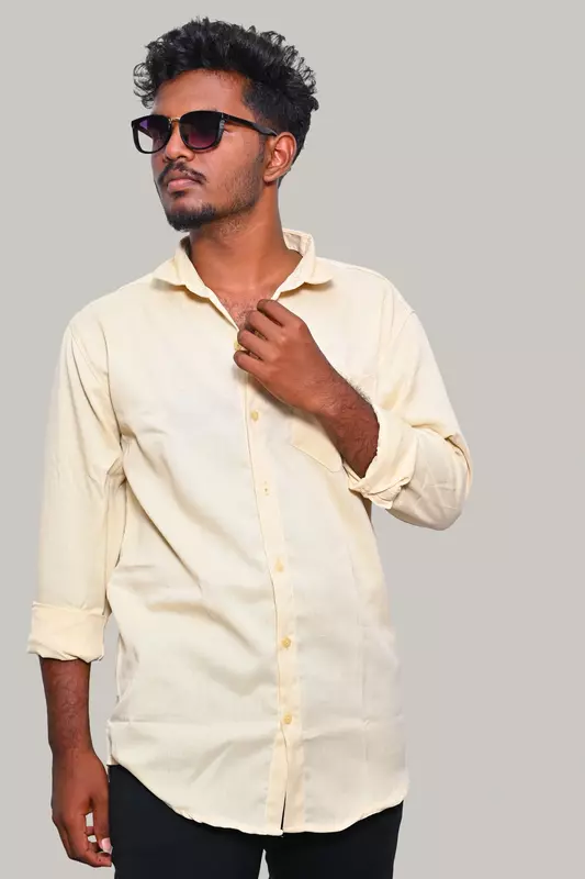 PLAIN SHIRT LEMON YELLOW