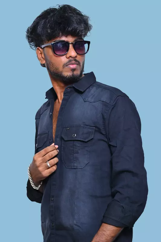 PREMIUM DENIM SHIRT BLACK