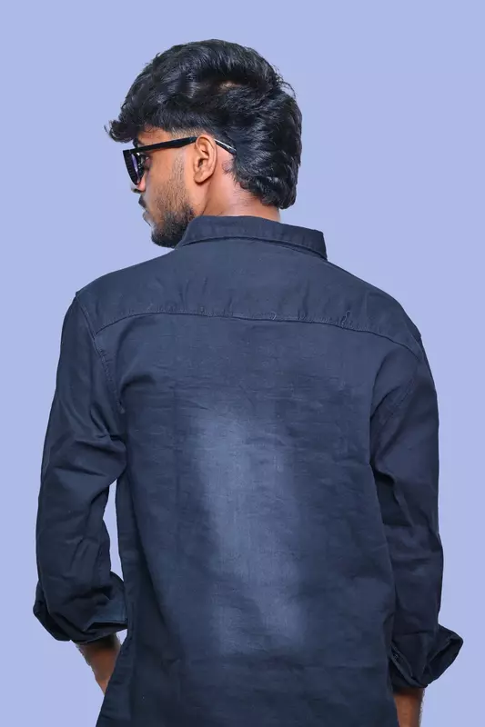 PREMIUM DENIM SHIRT BLACK