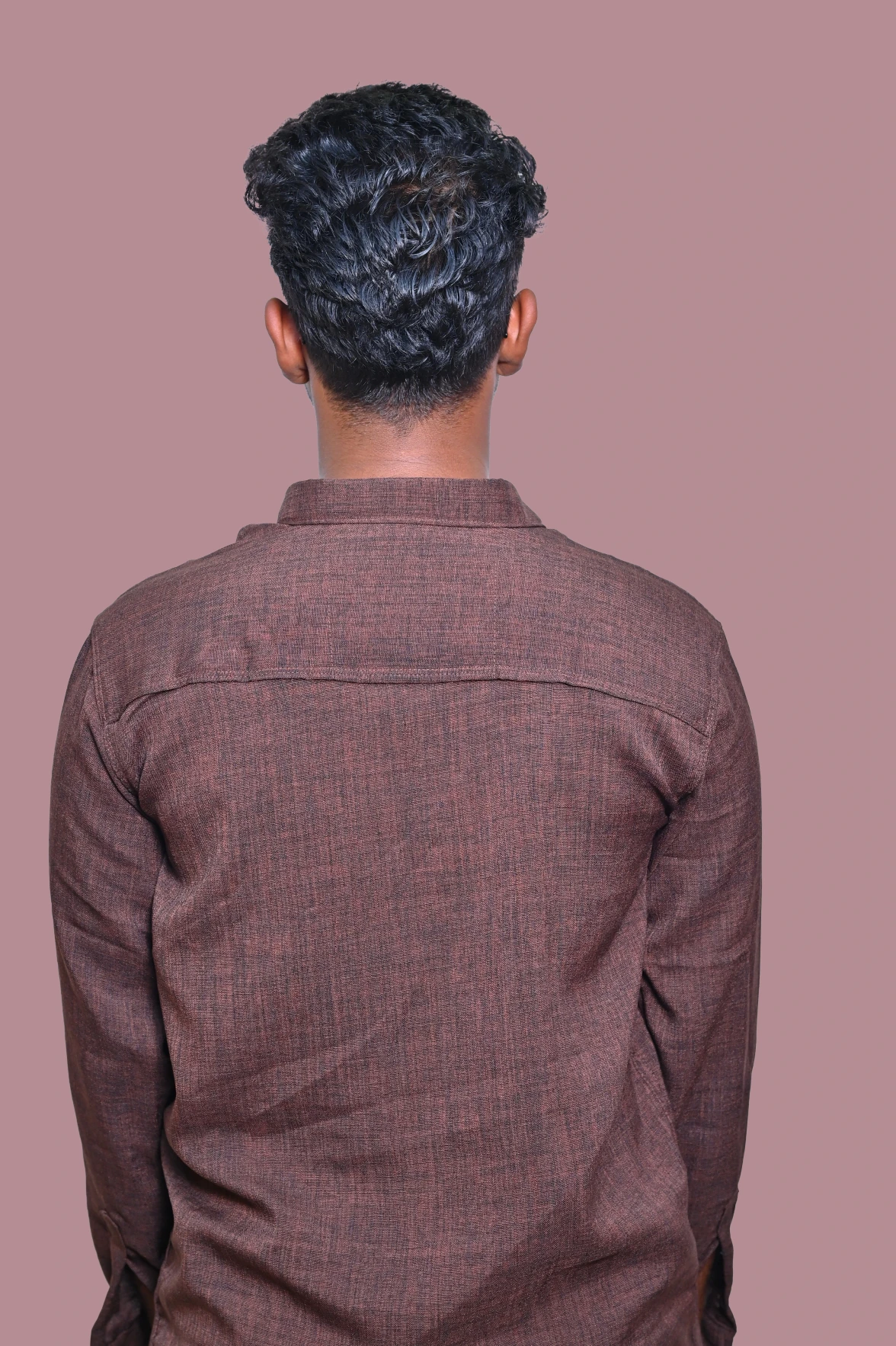 PLAIN SHIRT COFFEE BROWN
