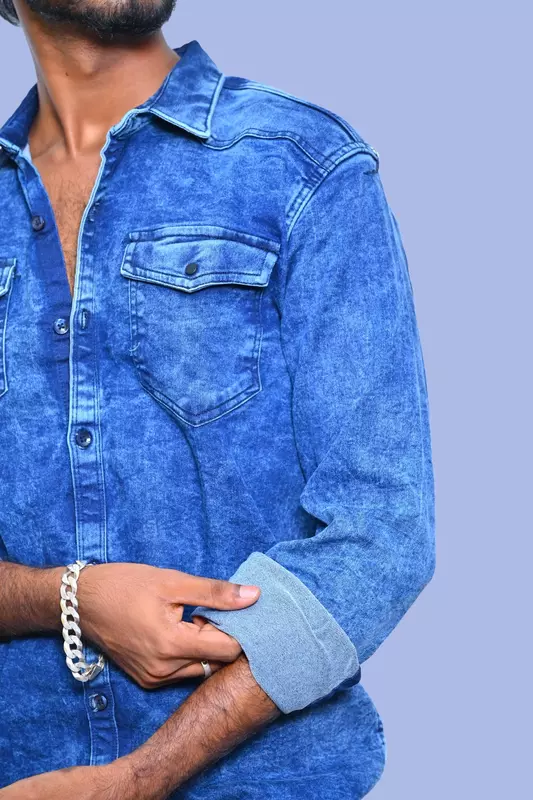 PREMIUM DENIM SHIRT BLUE