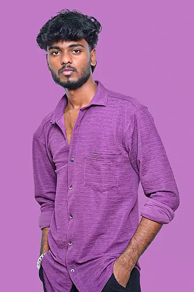 PLAIN SHIRT PURPLE