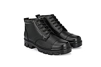 Pure Leather Ankle Police Boots For Men (Model-Hi-Tech)