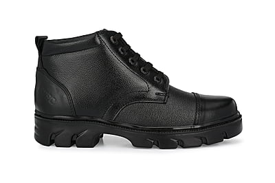 Pure Leather Ankle Police Boots For Men (Model-Hi-Tech)