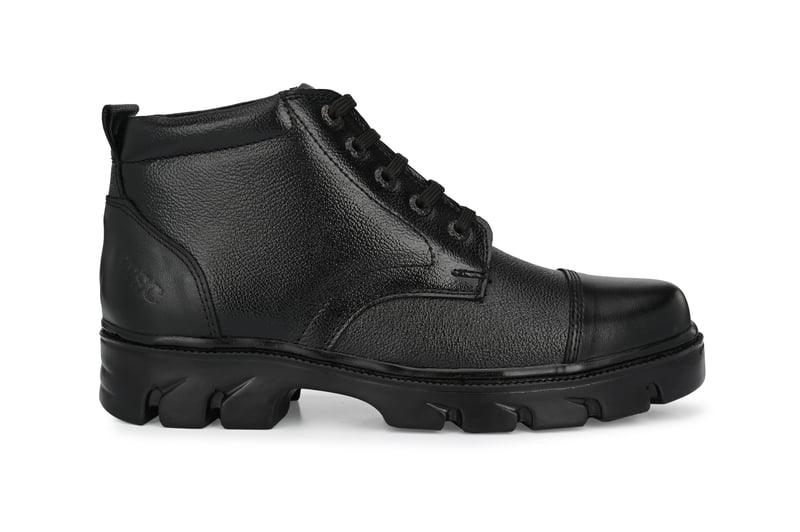 Pure Leather Ankle Police Boots For Men (Model-Hi-Tech)
