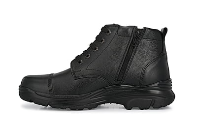 Pure Leather Ankle Police Boot with Zip Boots For Men