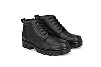 VPSC Pure Leather Ankle Police Boot with Zip Boots For Men (Model-  Hi-Tech-ZIP)