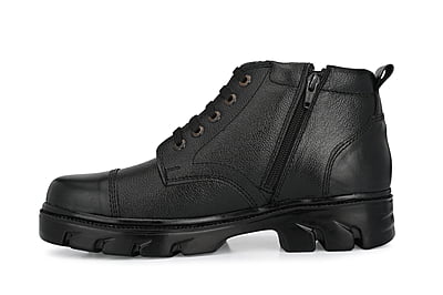 VPSC Pure Leather Ankle Police Boot with Zip Boots For Men (Model-  Hi-Tech-ZIP)