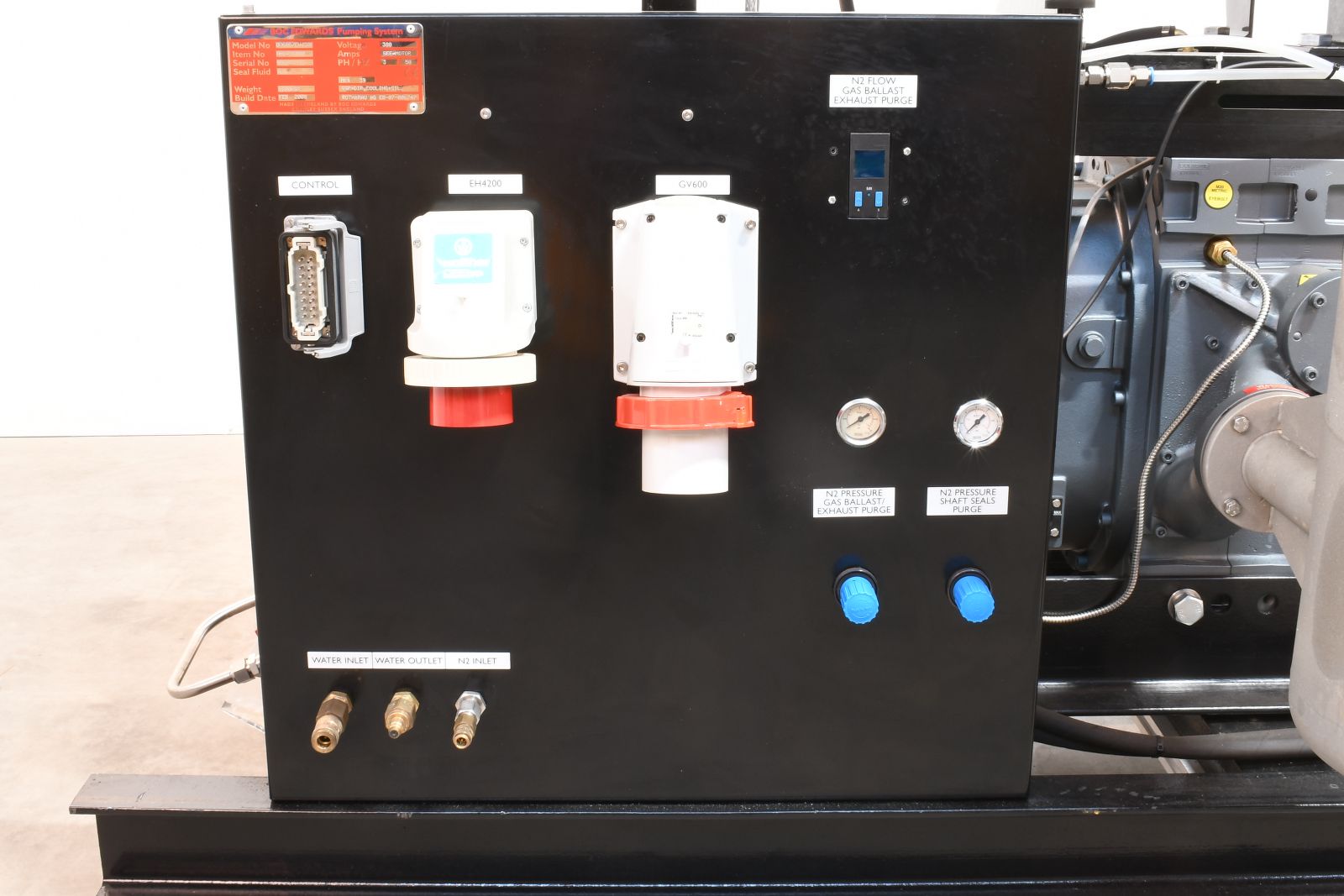 EDWARDS NRB484000, GV600/EH4200, DRYSTAR vacuum pumping system, SN:086055913