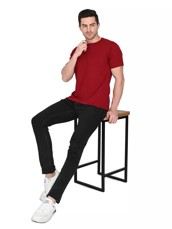 Cotton Terry Tee Maroon