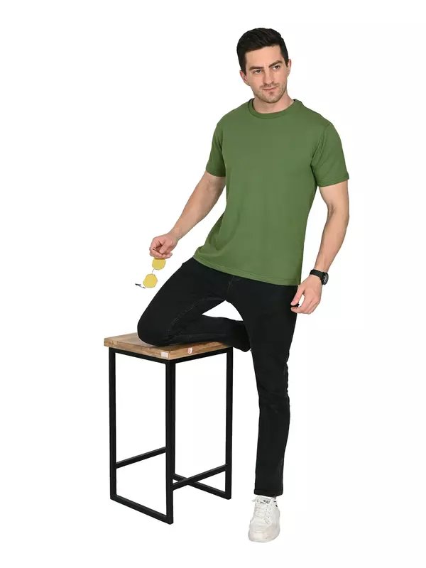 Cotton Jersey Tee Leaf Green