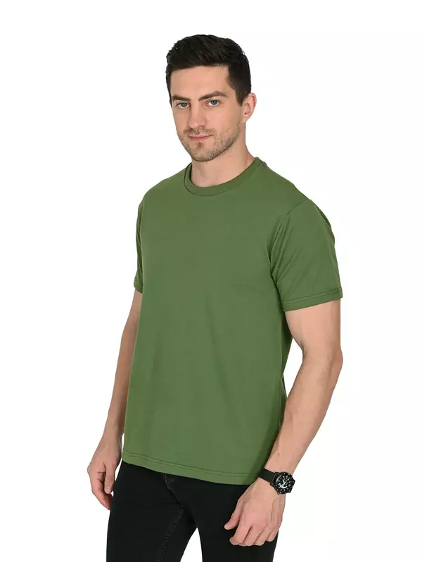 Cotton Jersey Tee Leaf Green