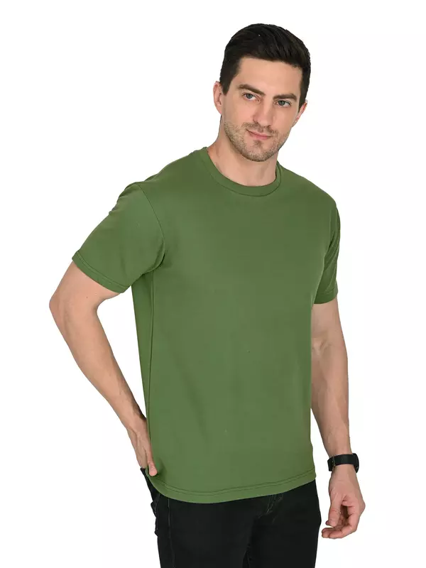Cotton Jersey Tee Leaf Green