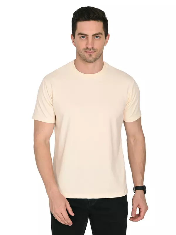 Cotton Terry Tee Peach Cream