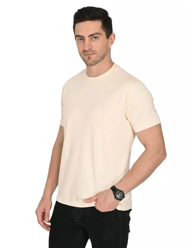Cotton Terry Tee Peach Cream