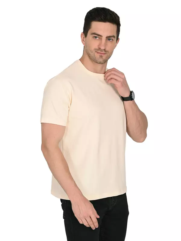 Cotton Terry Tee Peach Cream