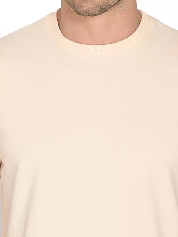 Cotton Terry Tee Peach Cream