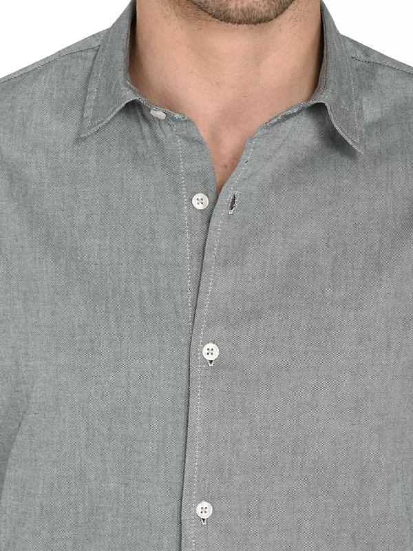 Cotton Linen Shirt Charcoal Gray