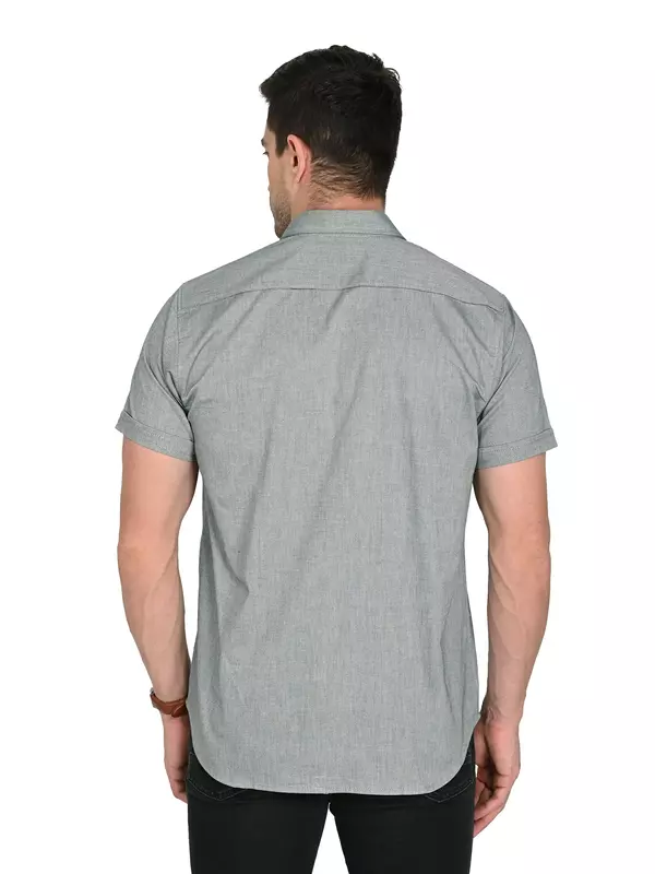 Cotton Linen Shirt Charcoal Gray