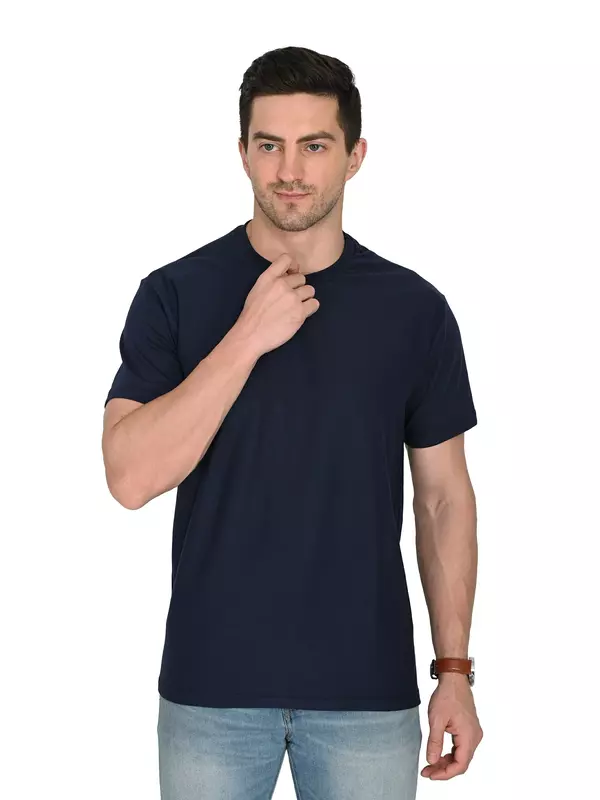 Cotton Jersey Teal Navy Blue