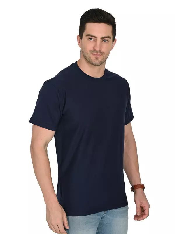 Cotton Jersey Teal Navy Blue