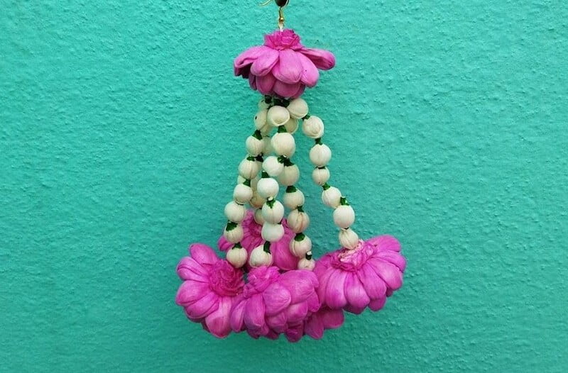 Open Lotus Flower with Jasmine Buds