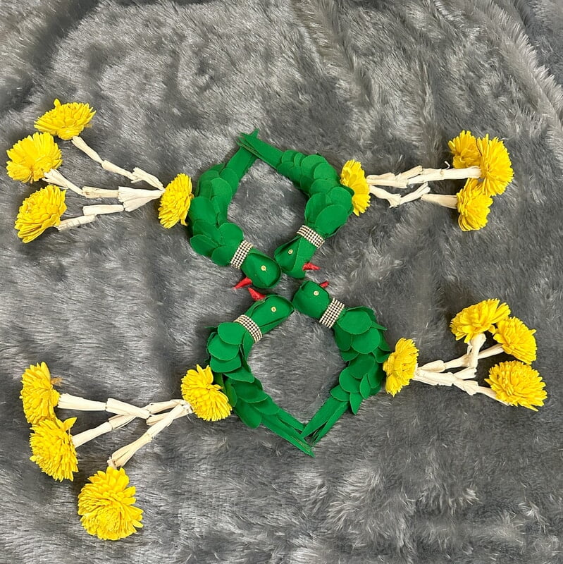 Cloth Parrot with Marigold String