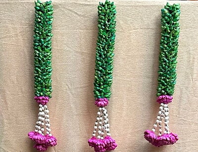 Palm Garland With Open Lotus Hanging