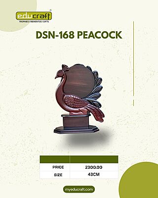 DSN-168 43CM CARVED HANDICRAFT (PEACOCK)